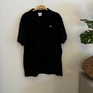 Lacoste Men's Logo Black Polo Shirt Size 2XL; Euro Size 7
